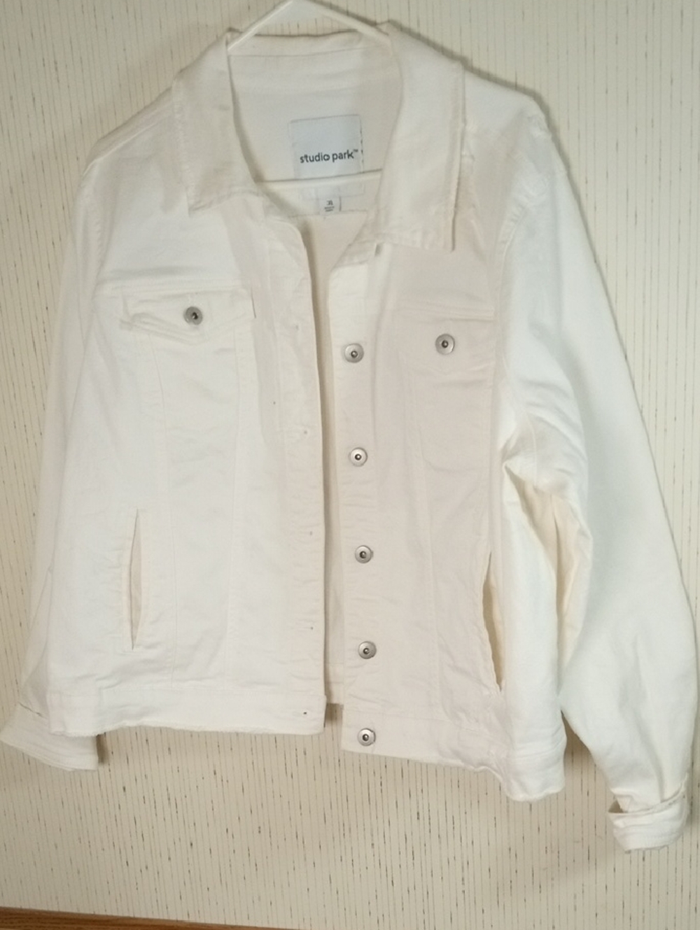 Studio Park White Classic Denim Jacket - Women, Summer, Beach,